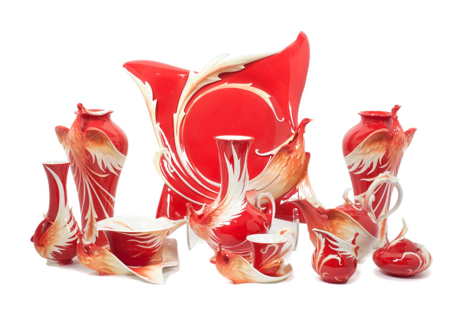 A Set of Franz Porcelain Width of widest 18 1/4 inches. — 21ST CENTURY