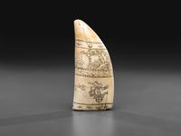 A Scrimshaw Sperm Whale's Tooth