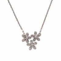 Van Cleef & Arpels, 'Socrate' '3 Flowers', Diamond and White Gold Pendant Necklace