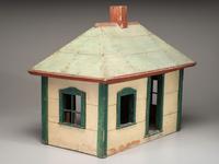 A Folk Art Painted Cheese Box House