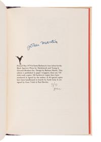 [FINE PRESS -- BLACK SPARROW PRESS]. BOWLES, Paul (1910-1999). Collected Stories 1939-1976 . Santa Barbara: Black Sparrow Press, 1979.