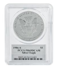 A United States 1986-S Silver Eagle $1 Proof