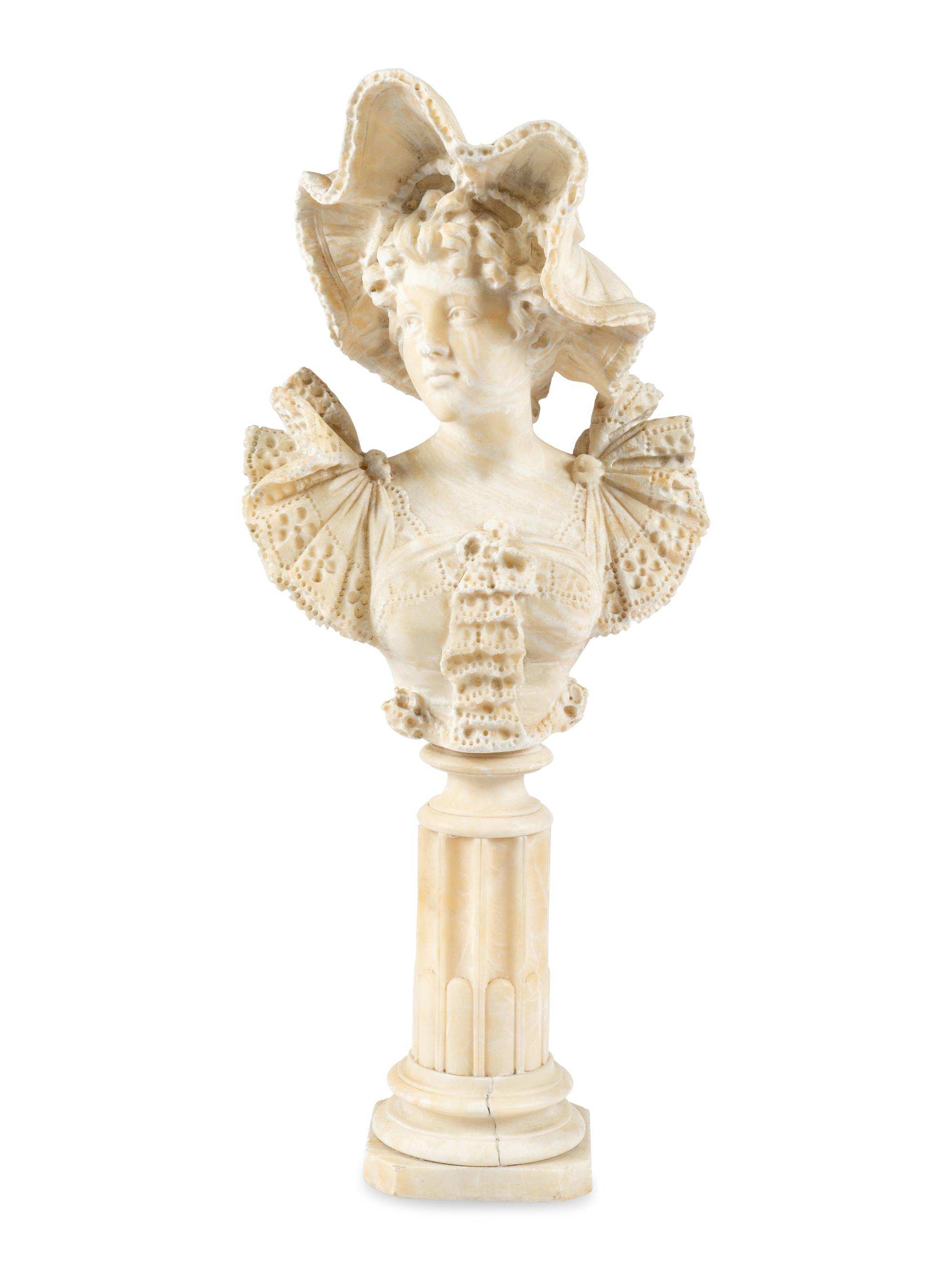 A Continental Alabaster Bust