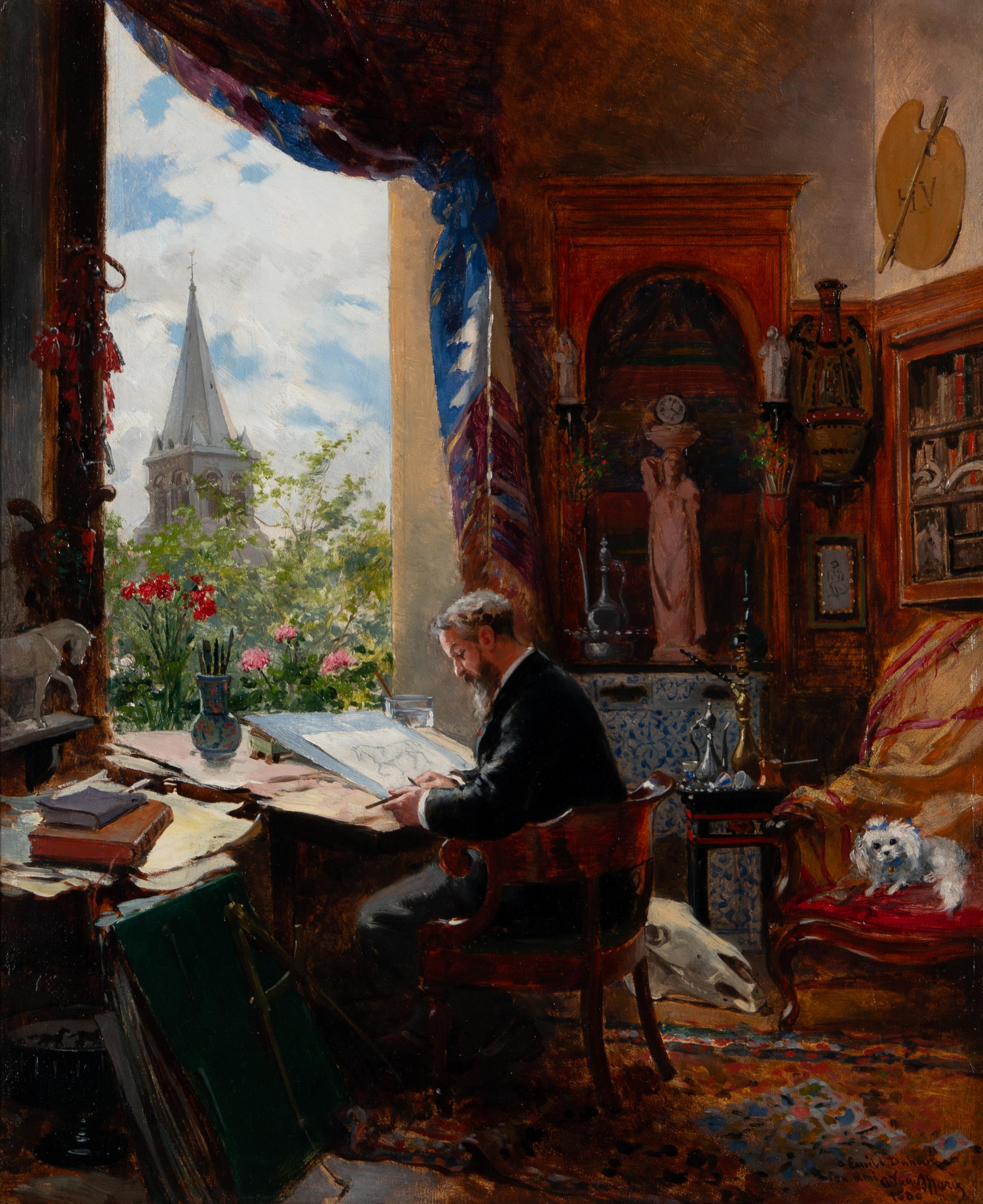 Adrien Emmanuel Marie (French, 1848–1891) — L'Artiste dans son Atelier , 1880