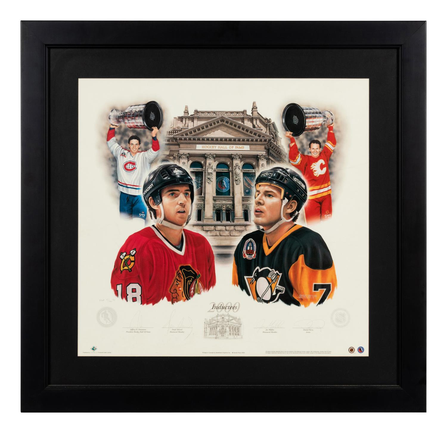 A 2000 Hockey Hall of Fame Daniel Parry Limited Edition Print Personally Gifted From Denis Savard,