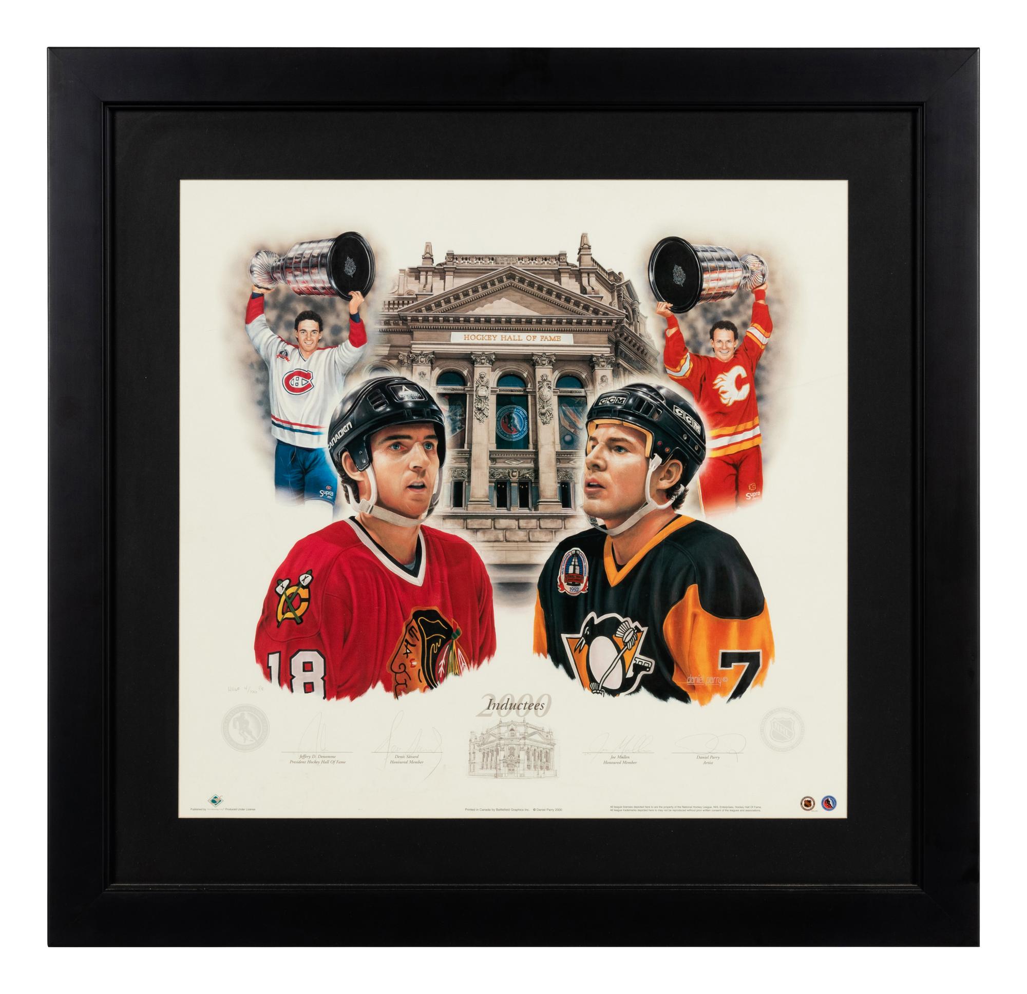 A 2000 Hockey Hall of Fame Daniel Parry Limited Edition Print Personally Gifted From Denis Savard,