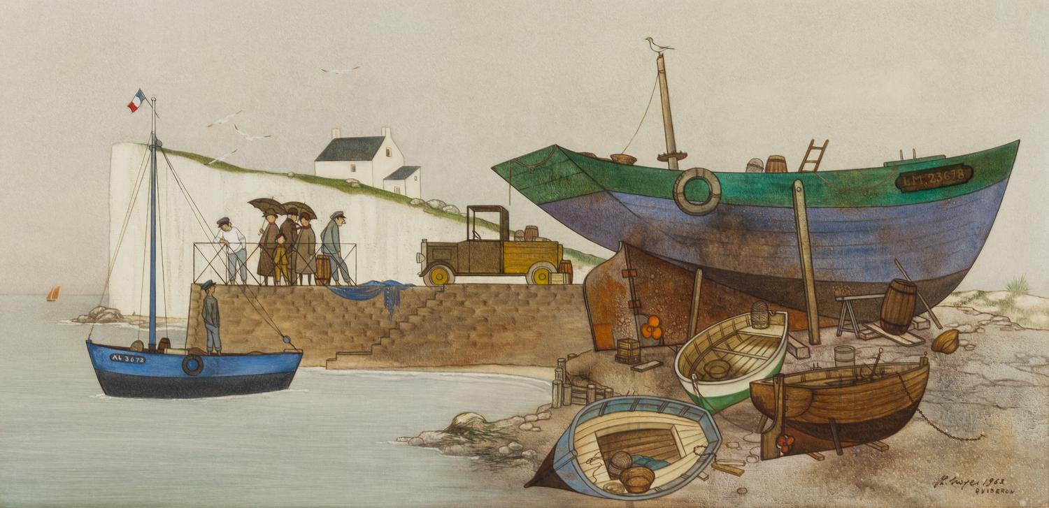 Philippe Henri Noyer, (French, 1917-1985), Port de Quiberon, 1963