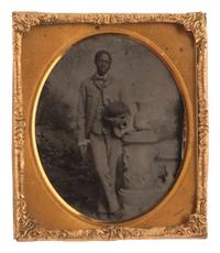 [EARLY PHOTOGRAPHY]. 6 photos of African American subjects, incl. sixth plate tintype of young man.