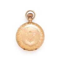 AMERICAN WALTHAM WATCH CO., YELLOW GOLD POCKET WATCH AND CHAIN