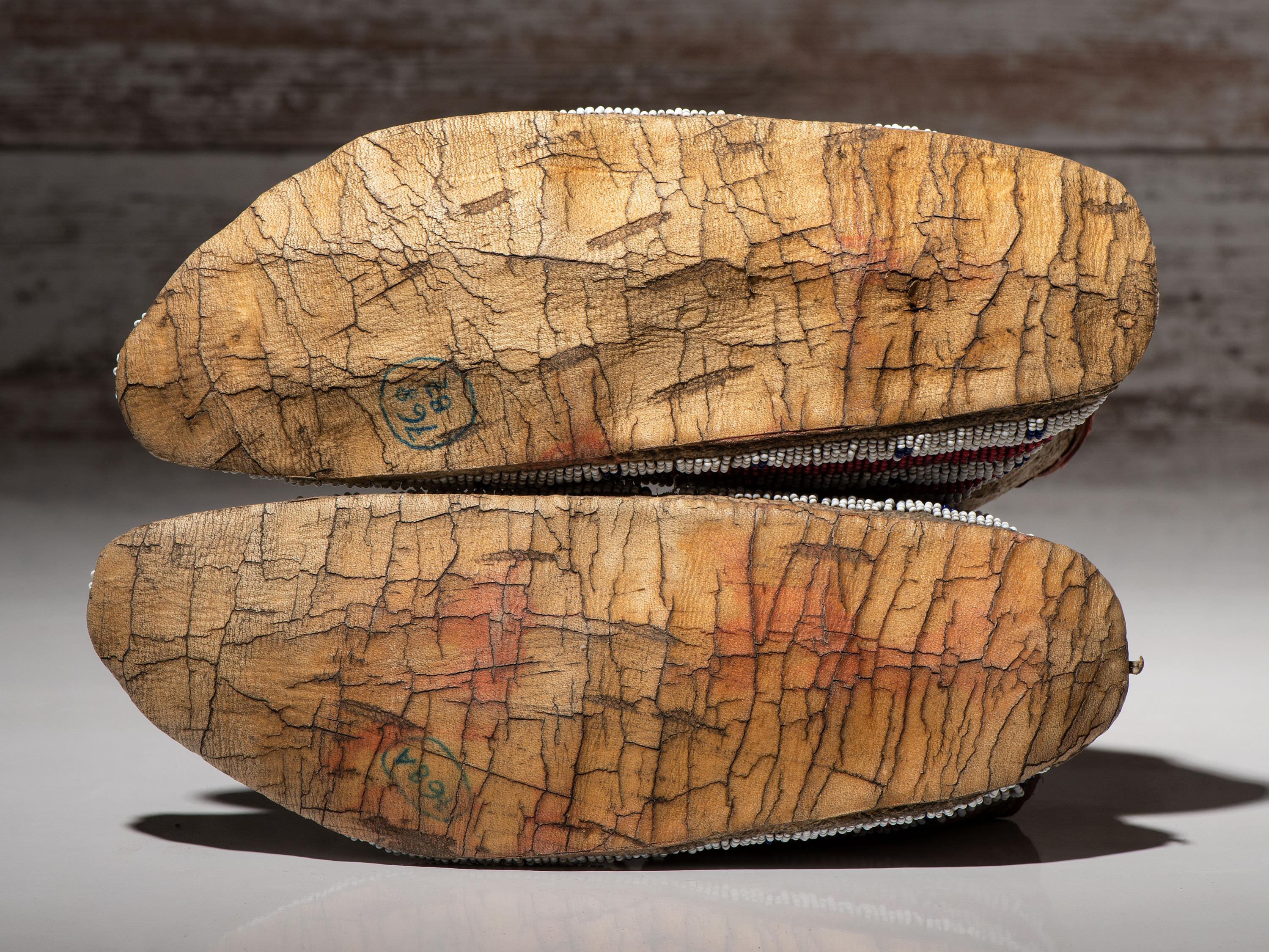 Sioux Beaded Hide Moccasins