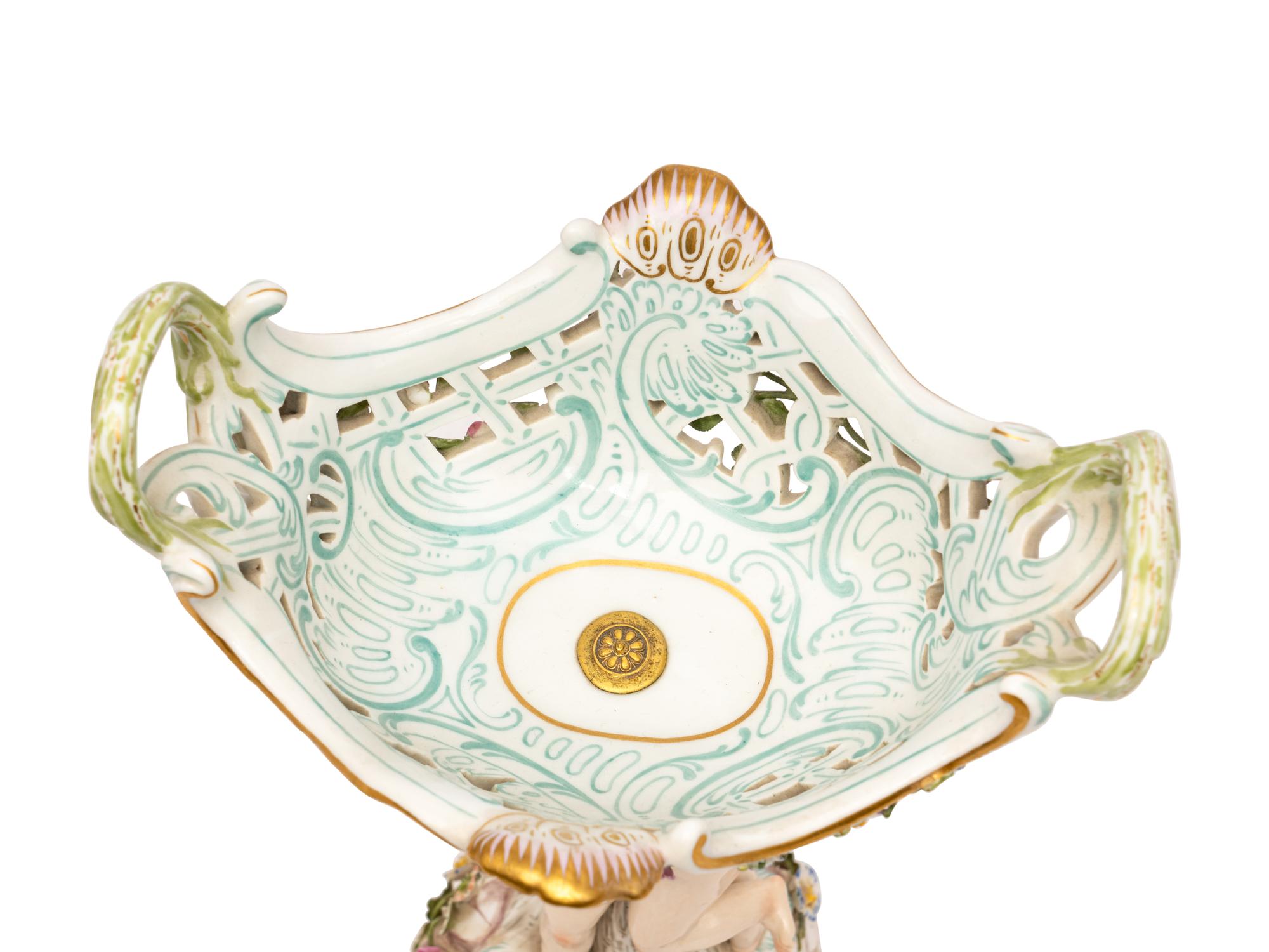 A Pair of Meissen Porcelain Baskets