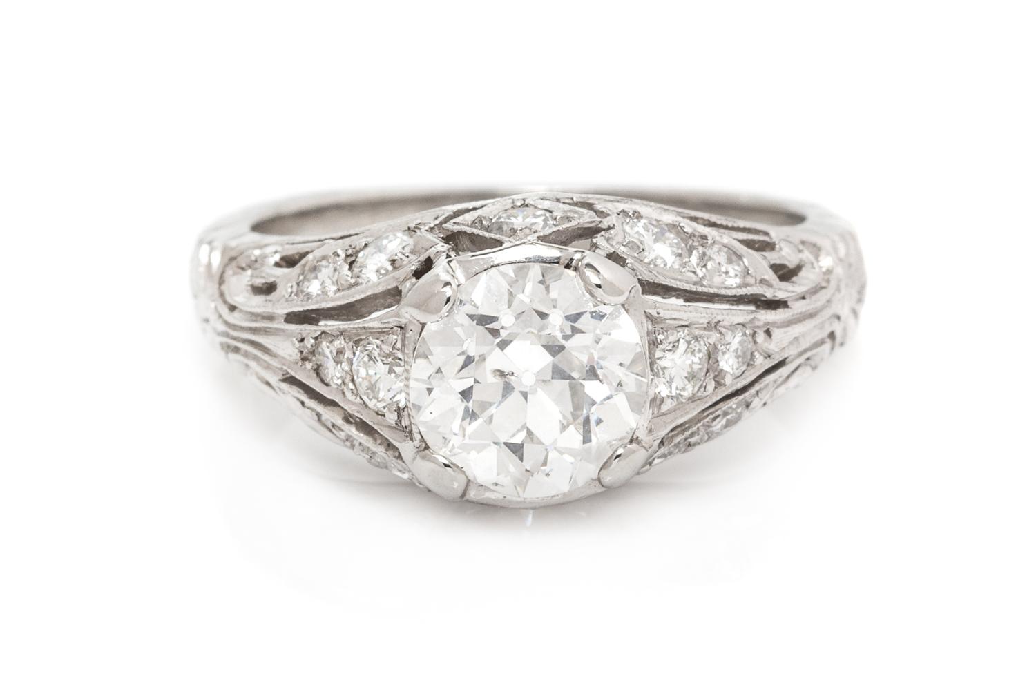 A Platinum and Diamond Ring, Whitehouse Brothers, 4.20 dwts.