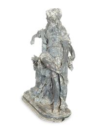 A Painted Zinc Neoclassical Statuette