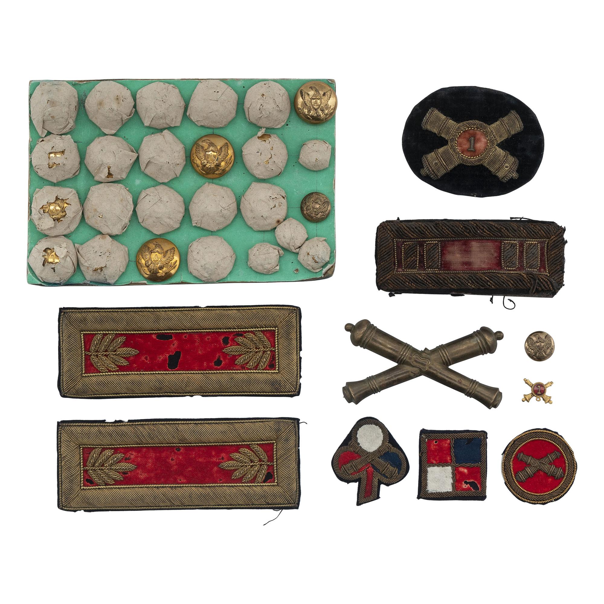 Civil War Military Archive of Major Frederick M. Edgell and the 1st New Hampshire Battery Including: Tiffany & Co. M1850 Presentation Sword in Case with 80 Original Documents, Letters, CDVs, and Accessories