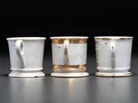 Three Tradesman's Porcelain Occupational Shaving Mugs