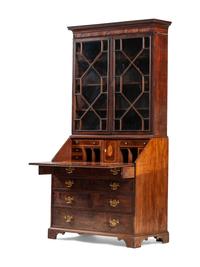 A George III Mahogany Bureau Bookcase