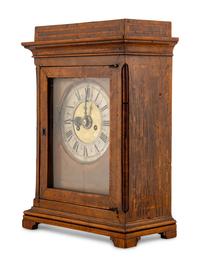 A Continental Walnut Bracket Clock