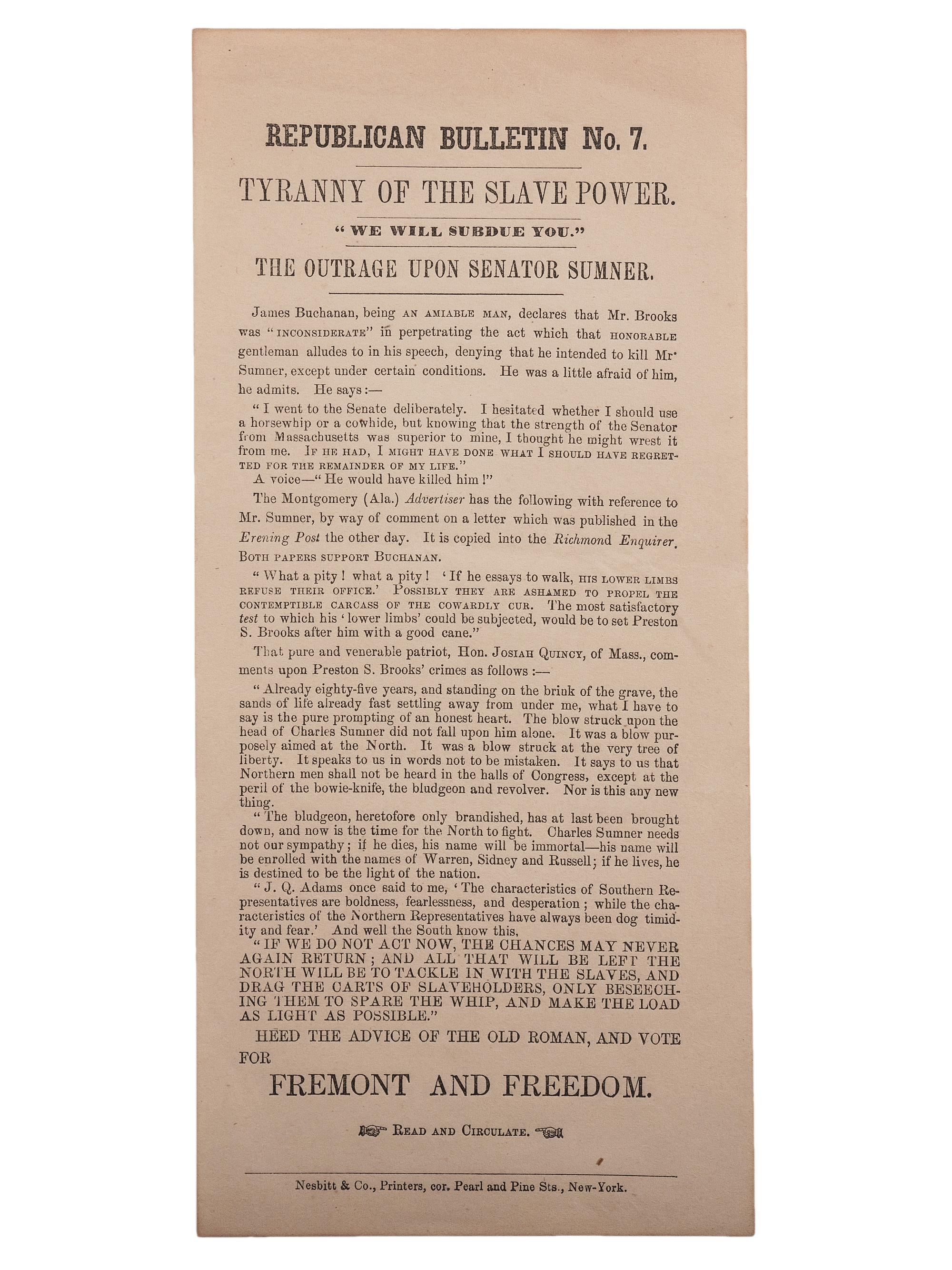 [SLAVERY & ABOLITION]. A broadside and group of pamphlets related to slavery and abolition in Kansas prior to the Civil War, comprising: