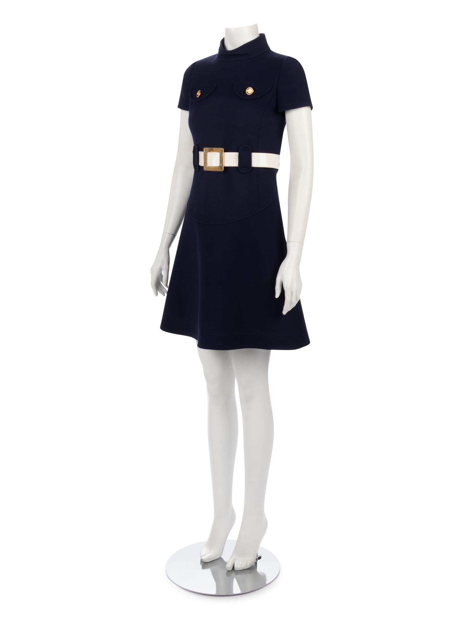André Courrèges Belted Day Dress, 1960s