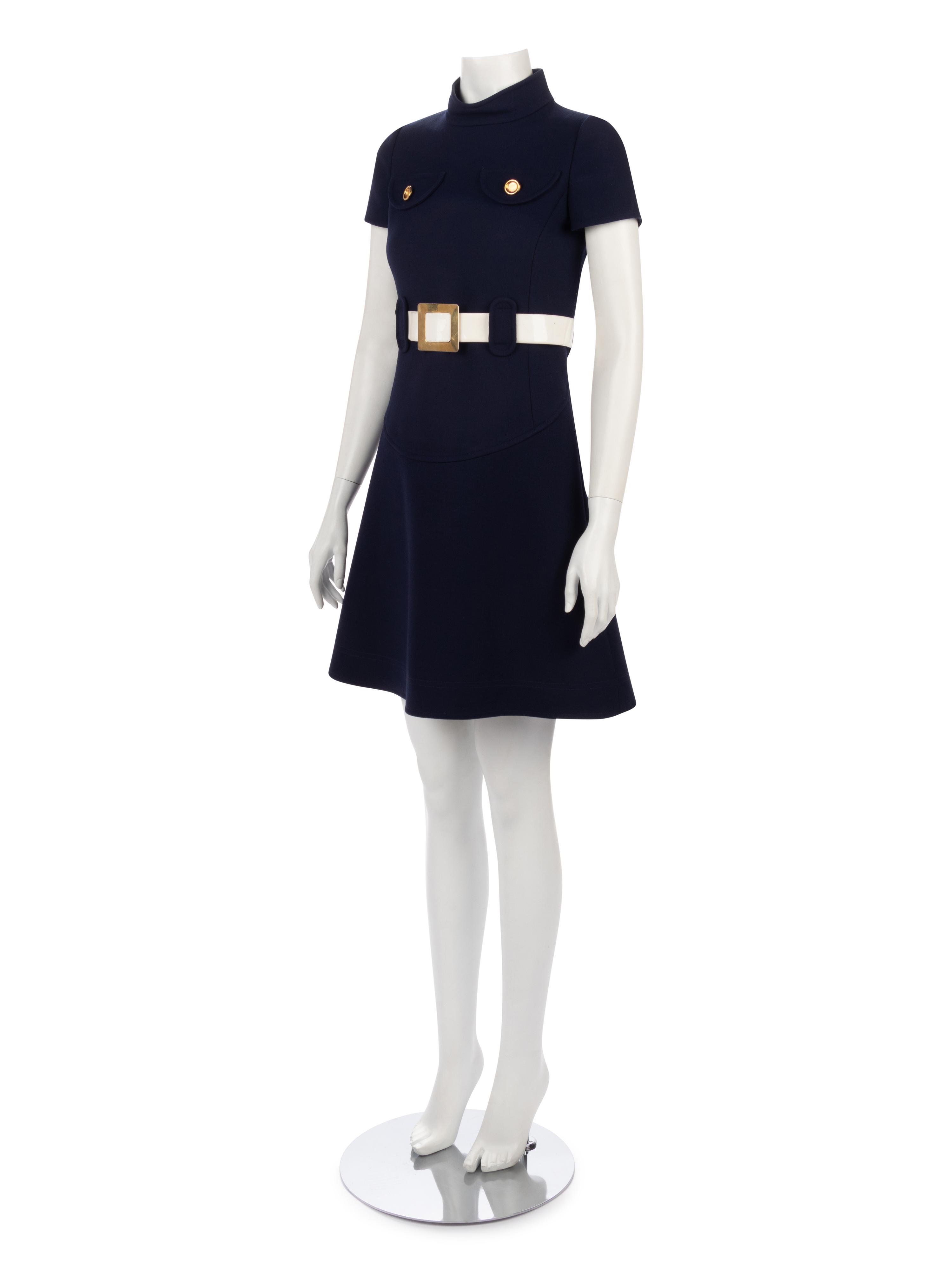 André Courrèges Belted Day Dress, 1960s