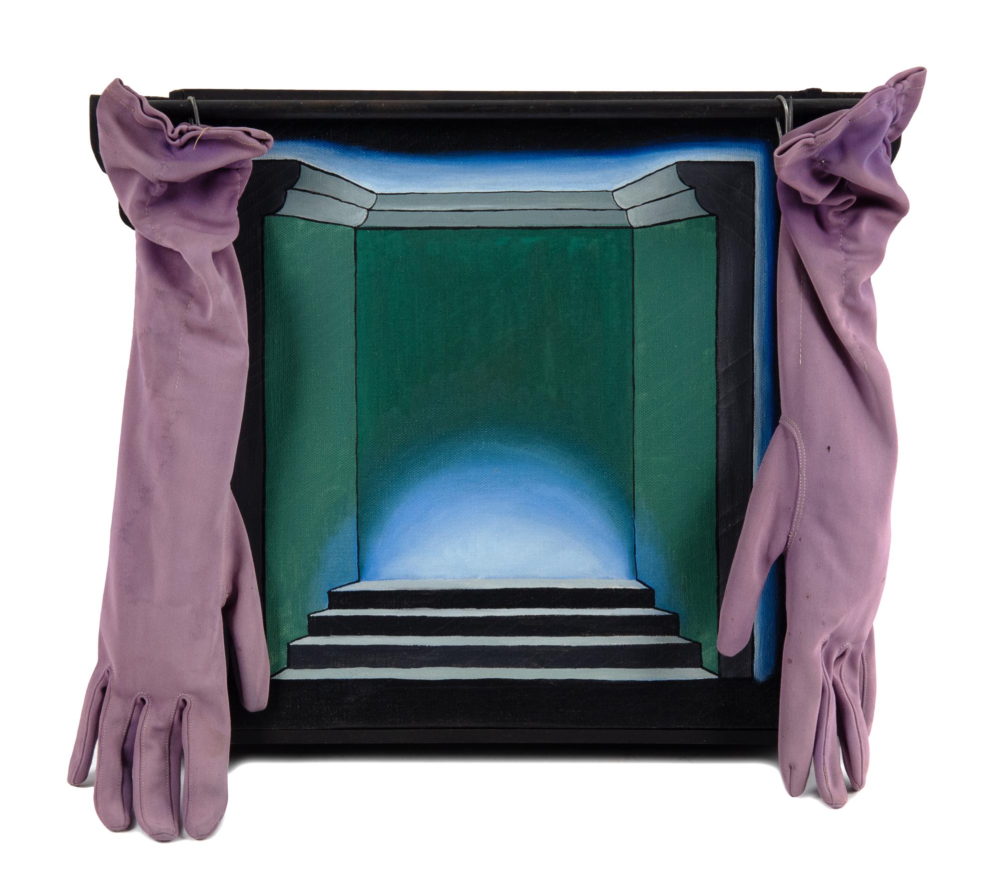 Untitled (Stepped Stage with Velvet Glove Curtain s), c. 1970