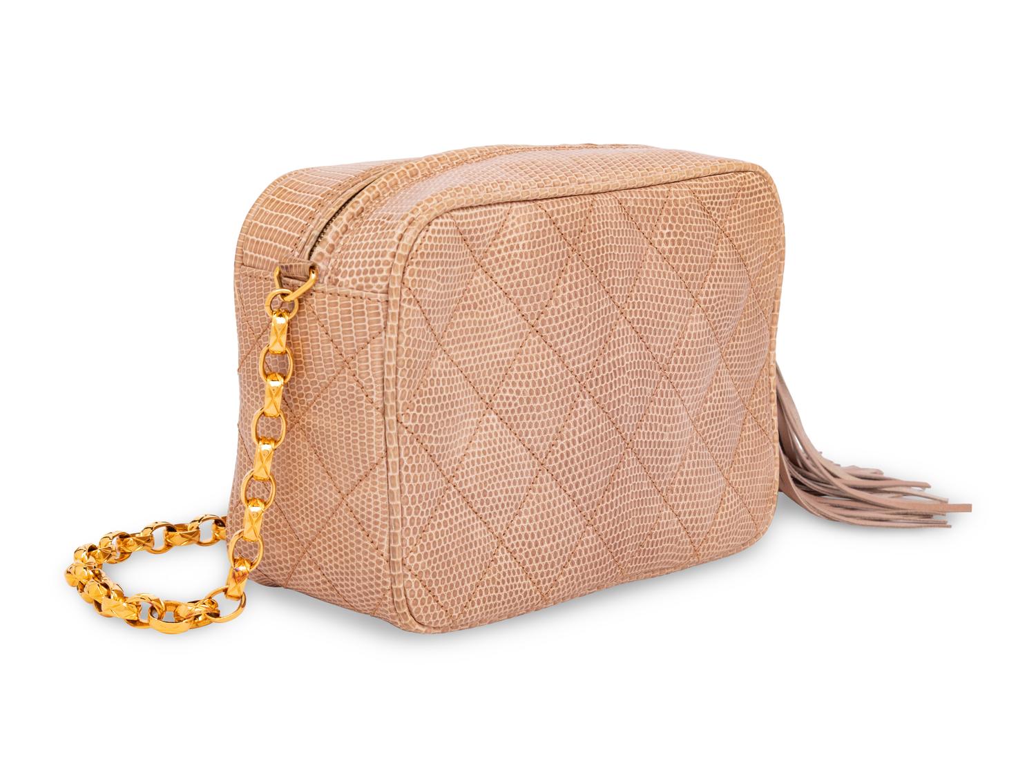 CHANEL, LIZARD CAMERA BAG
