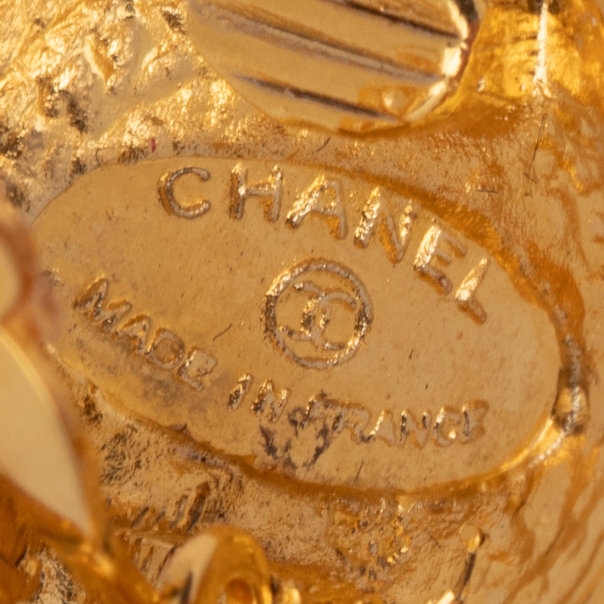 Chanel, Dangling Letter Charm Ear Clips