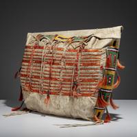 Sioux Quilled and Beaded Hide Possible Bag