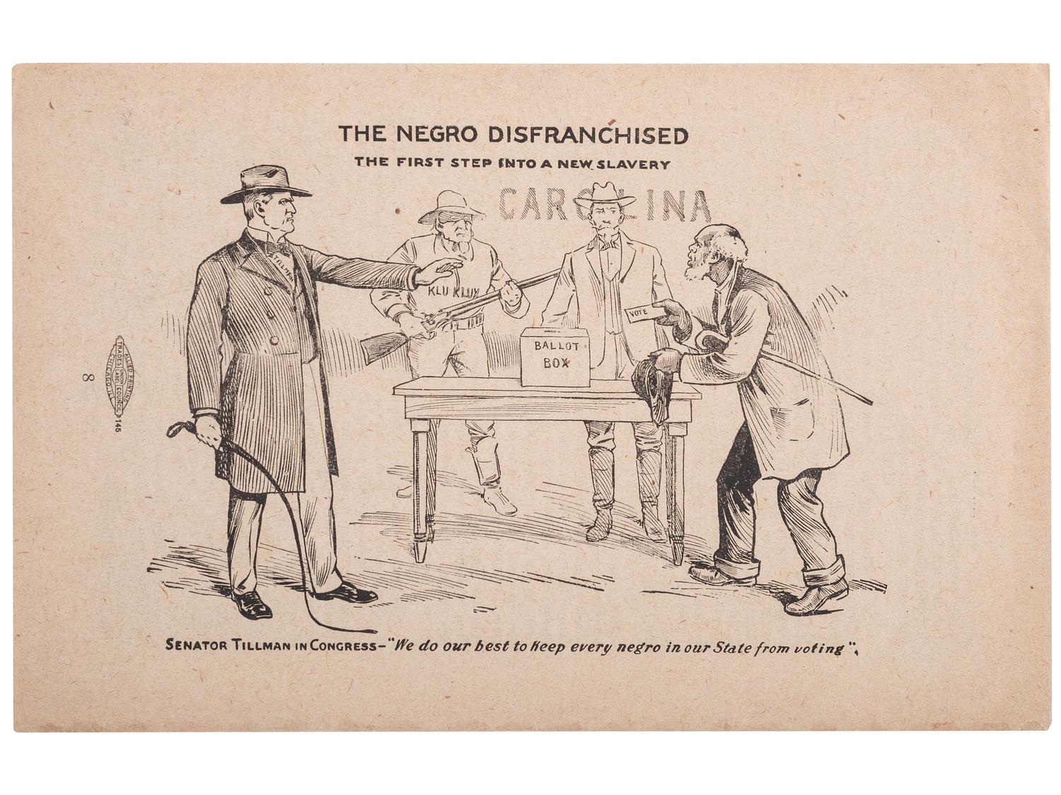 [RECONSTRUCTION - DISENFRANCHISEMENT]. A pair of pamphlets combatting Black disenfranchisement, comprising: