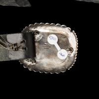 Leonard Nez (Diné, act. since 1980s) — Sterling Silver and Coral Concha Belt