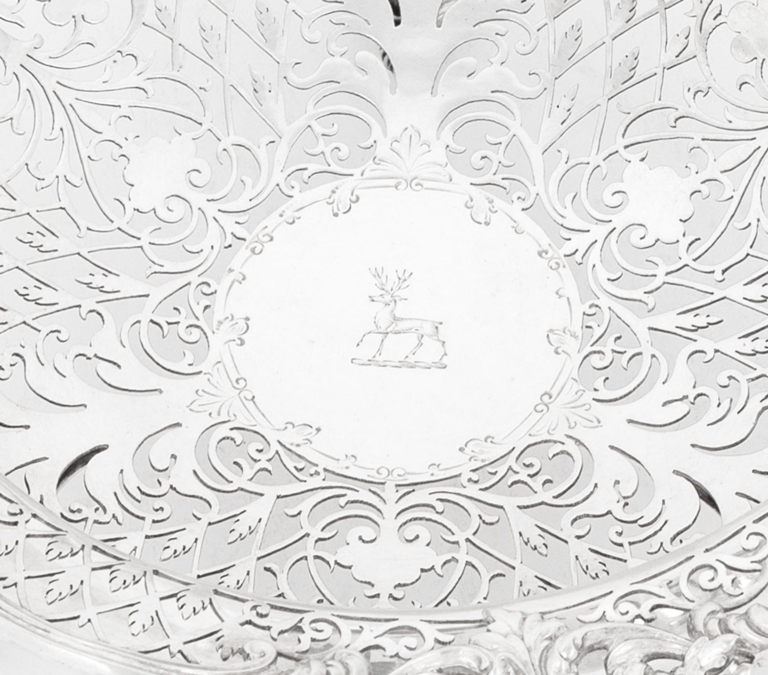 An English Silver Centerpiece Basket