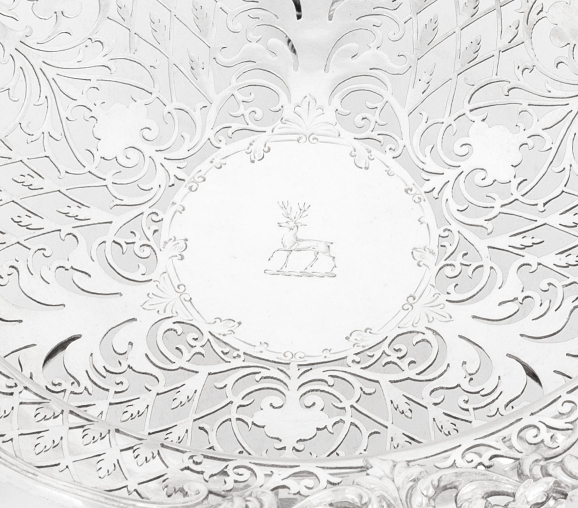 An English Silver Centerpiece Basket