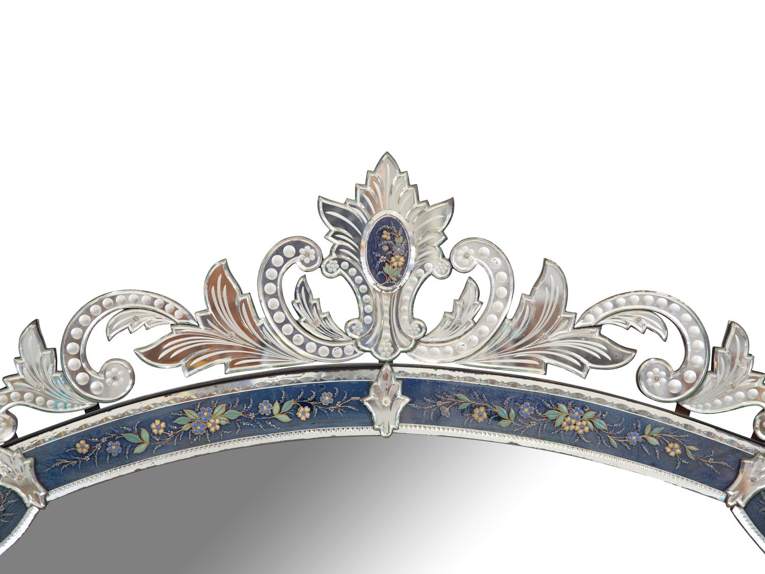A Venetian Style Over Mantel Mirror
