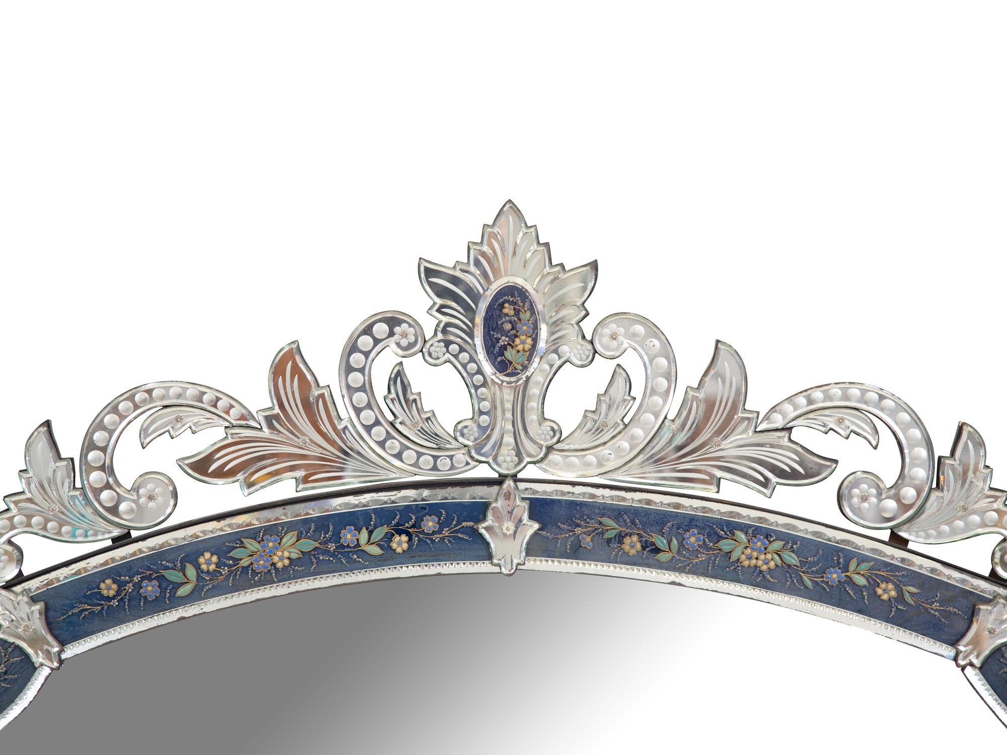 A Venetian Style Over Mantel Mirror