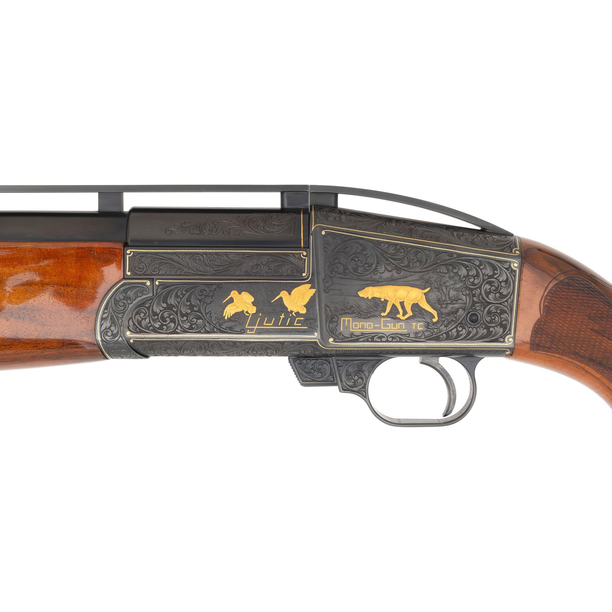 *Ljutic Mono Gun TC 12 Gauge Shotgun with Engraving Attributed to Angelo Bee