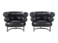 A Pair of Bibendum Armchairs After the Design by Eileen Gray