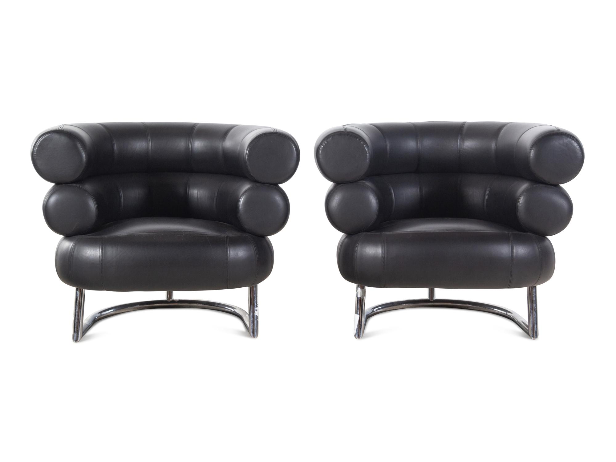 A Pair of Bibendum Armchairs After the Design by Eileen Gray