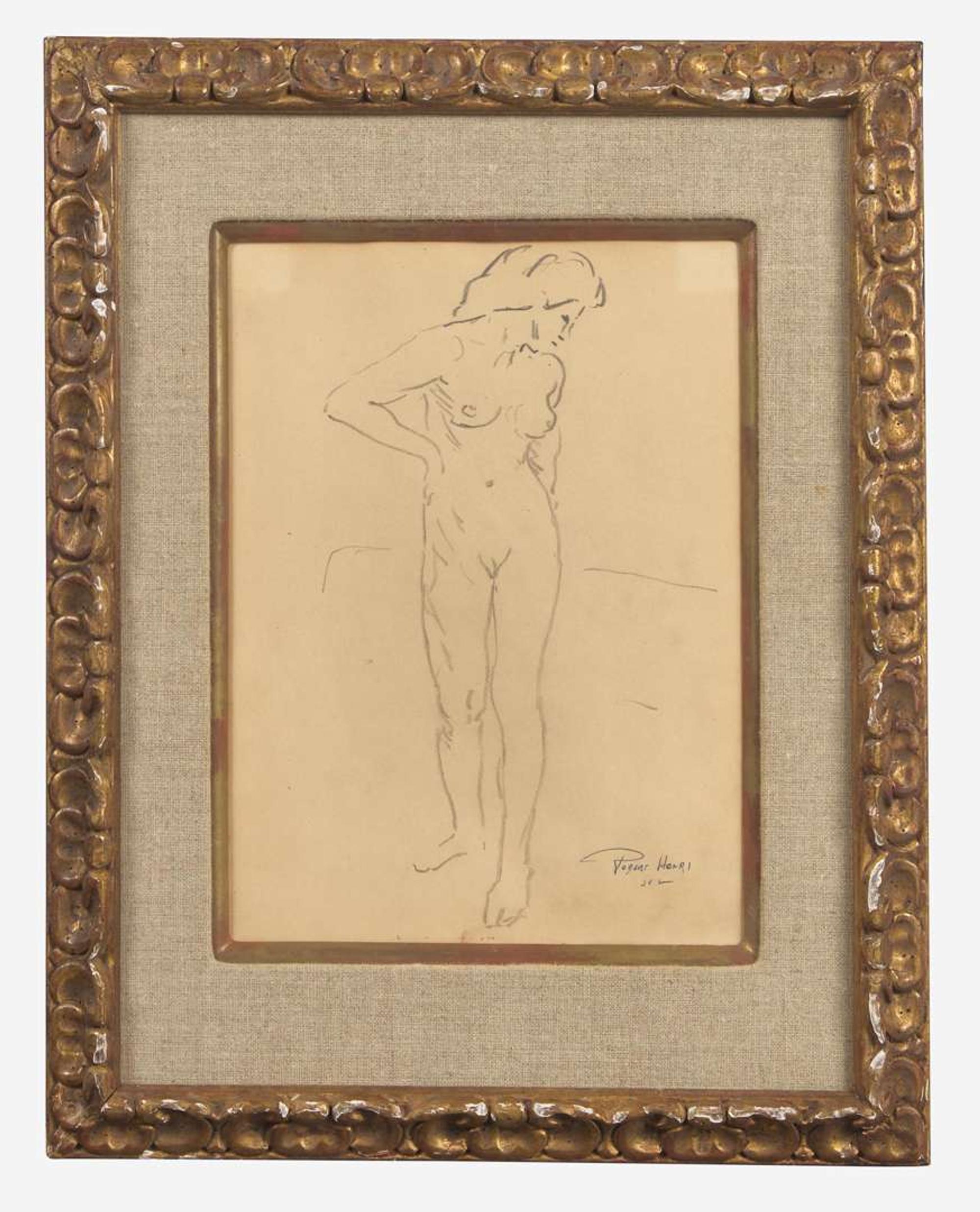 Robert Henri (American, 1865-1929) - Standing Female Nude