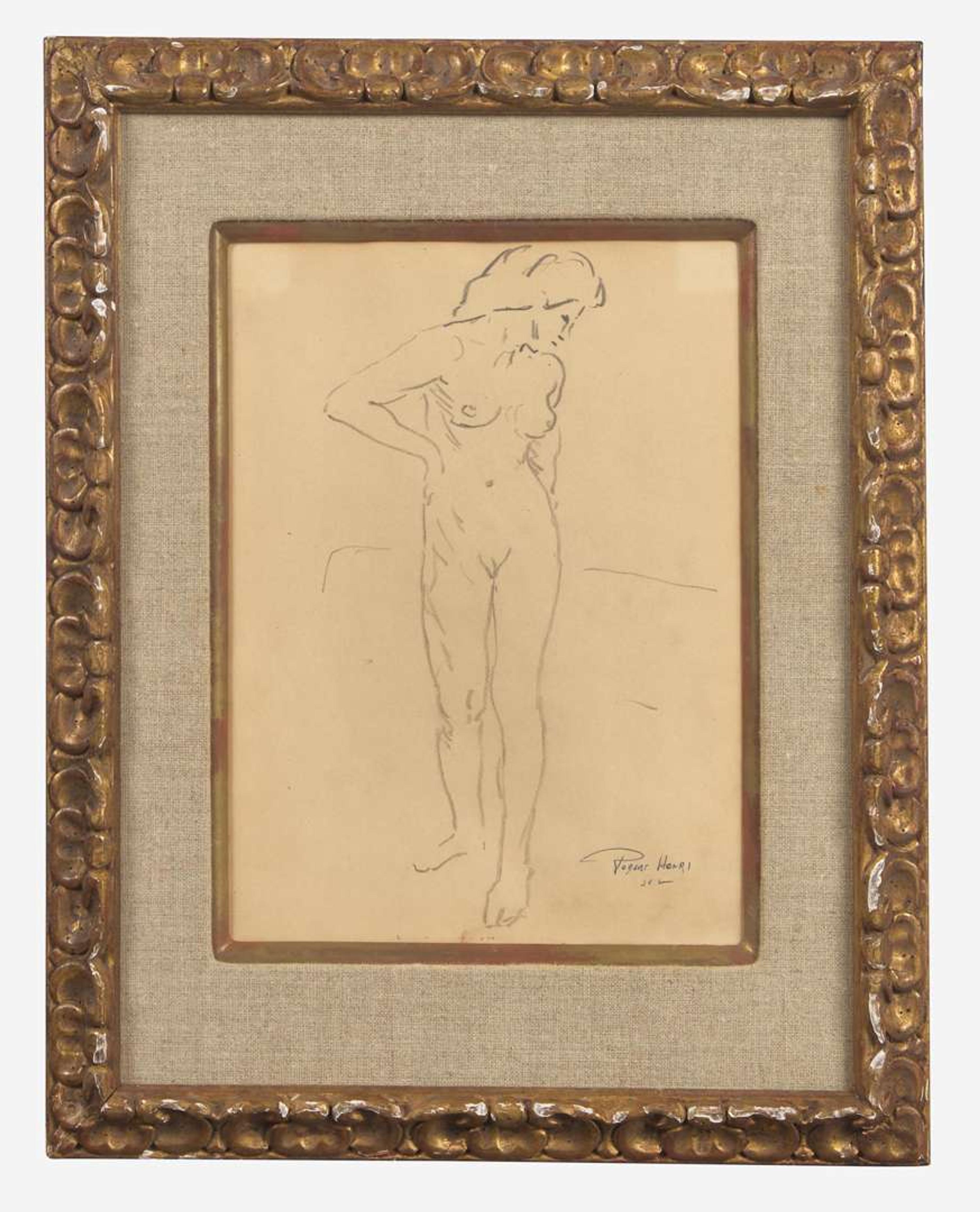 Robert Henri (American, 1865-1929) - Standing Female Nude