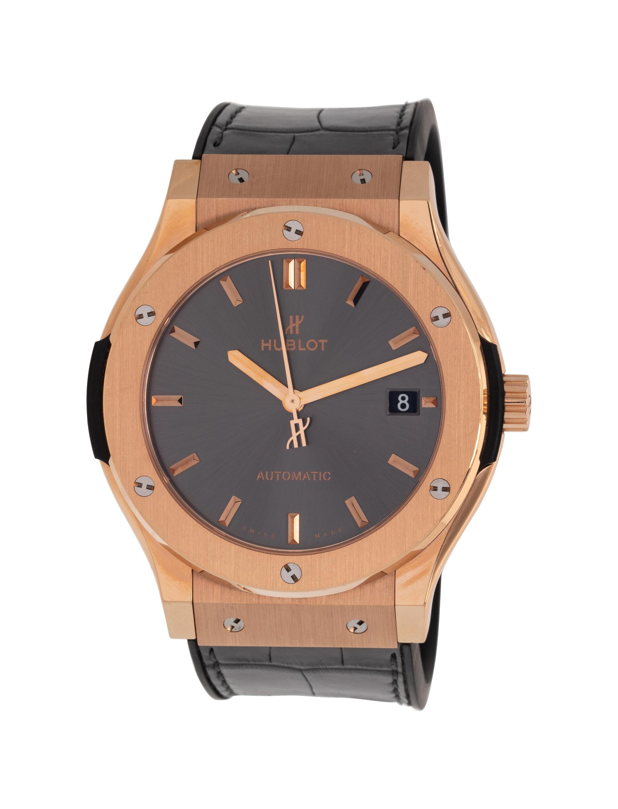 HUBLOT, 18K PINK GOLD 'CLASSIC FUSION' WRISTWATCH