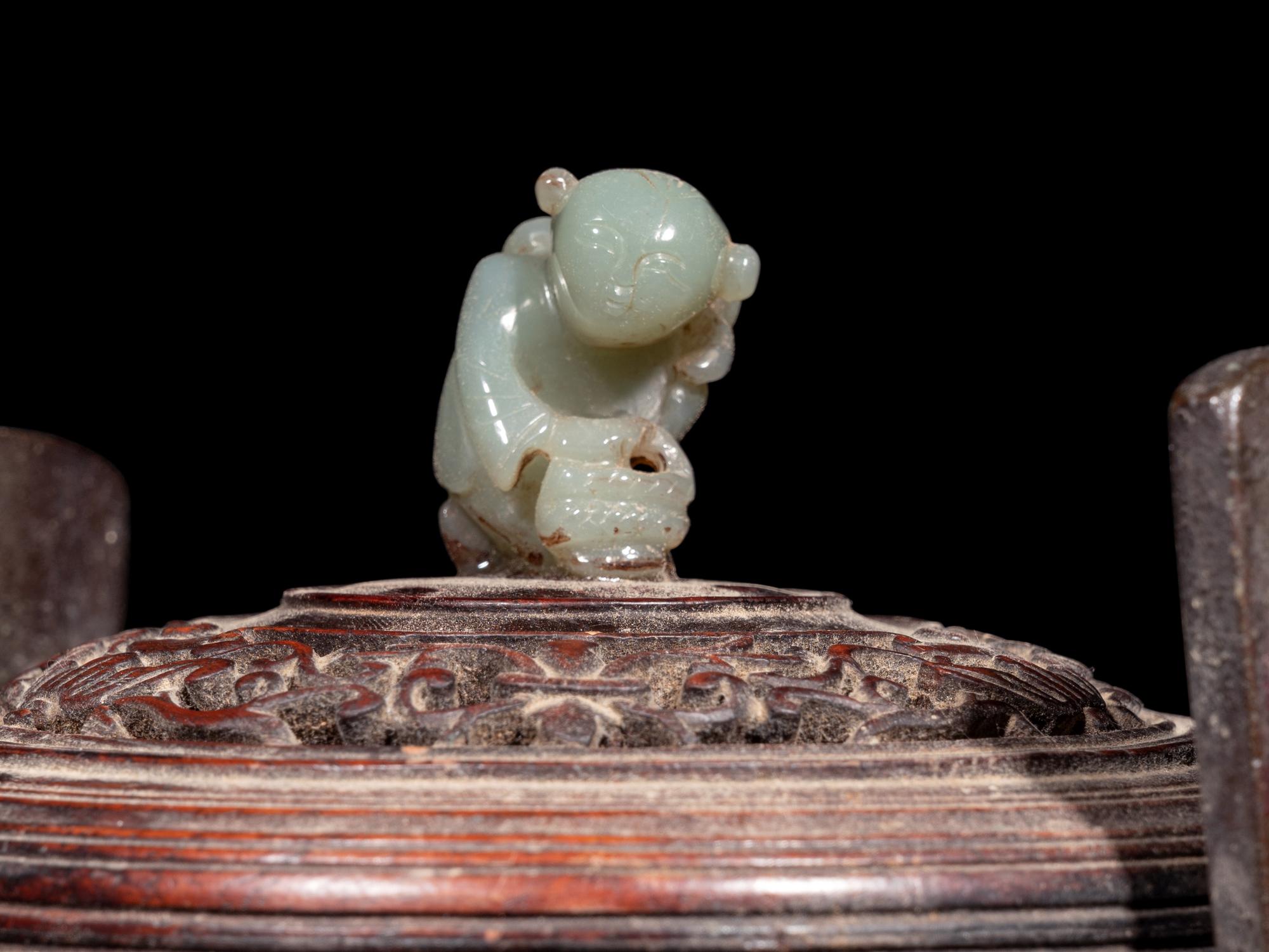 A Chinese Cast Bronze Tripod Incense Burner