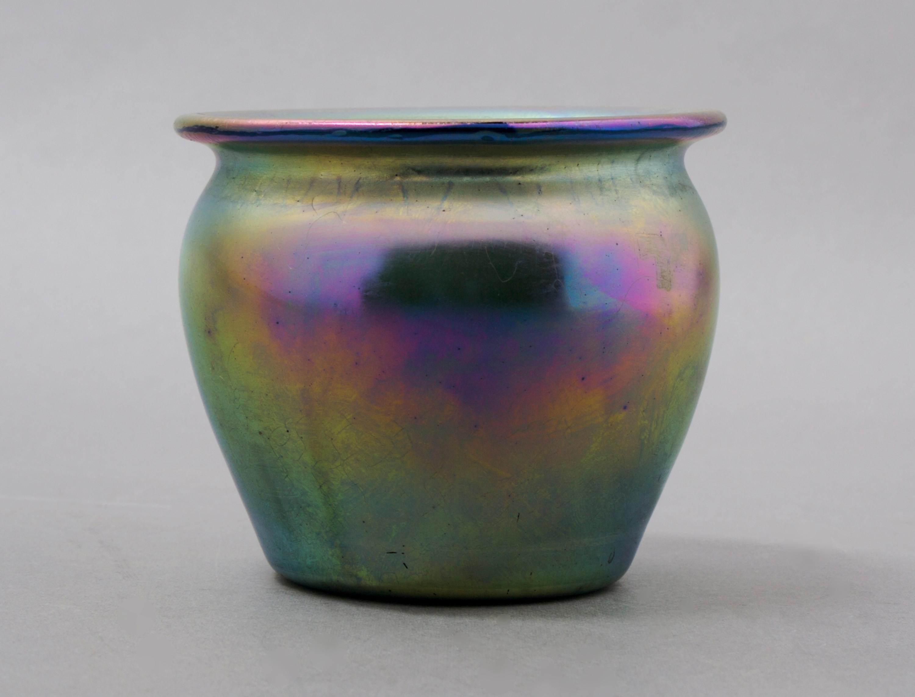 A Loetz Glass Vase, Height 3 inches.