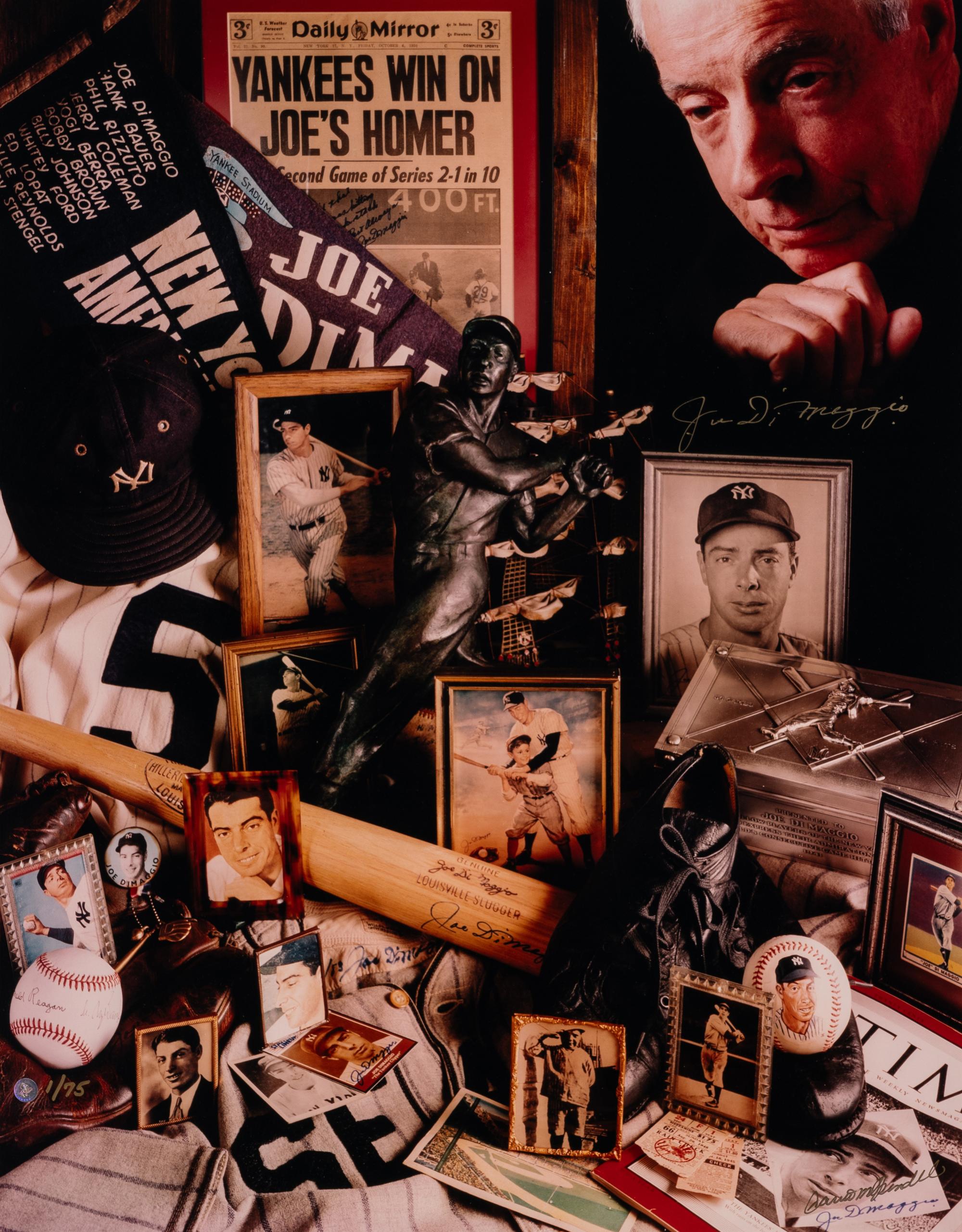 A Joe DiMaggio Signed Autograph David M. Spindel Portrait