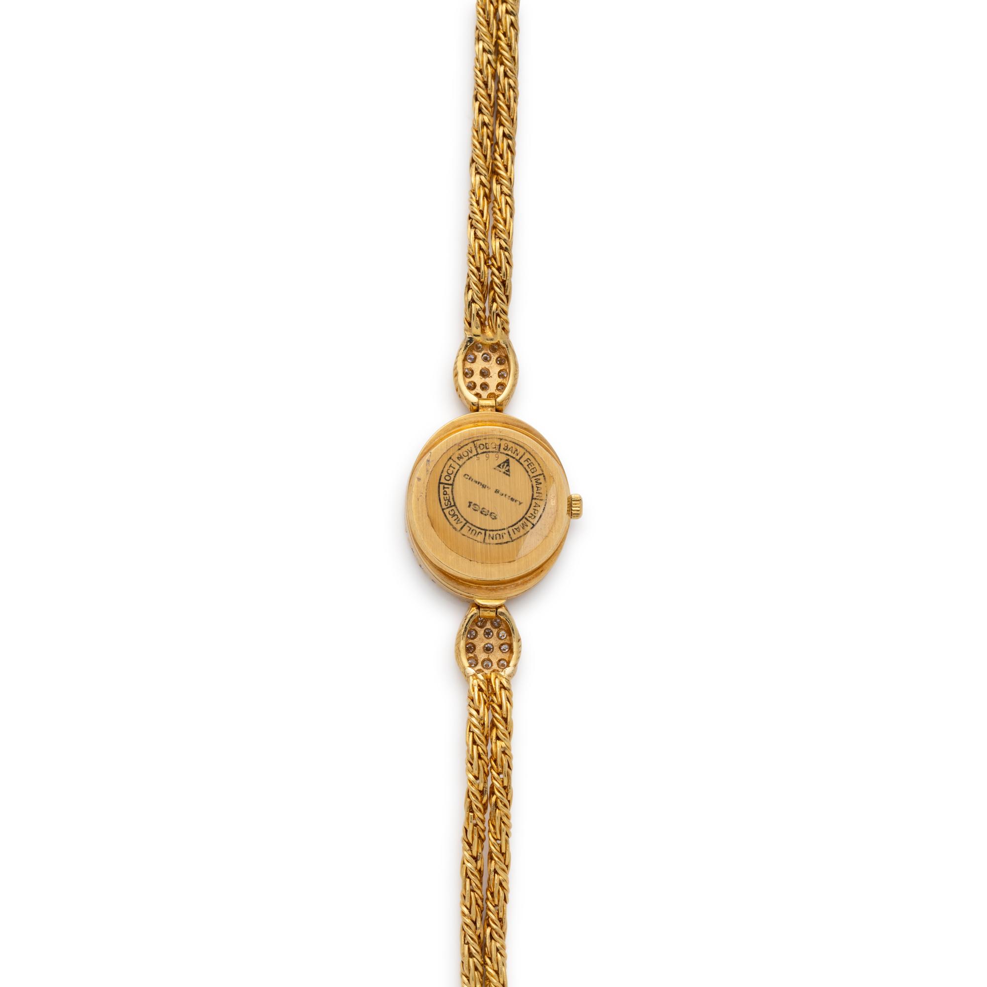 BAUME AND MERCIER, 18K YELLOW GOLD AND DIAMOND WRISTWATCH