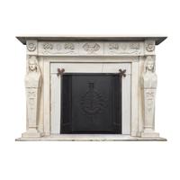 The Joseph Bonaparte Neoclassical Carved Marble Mantel from Point Breeze