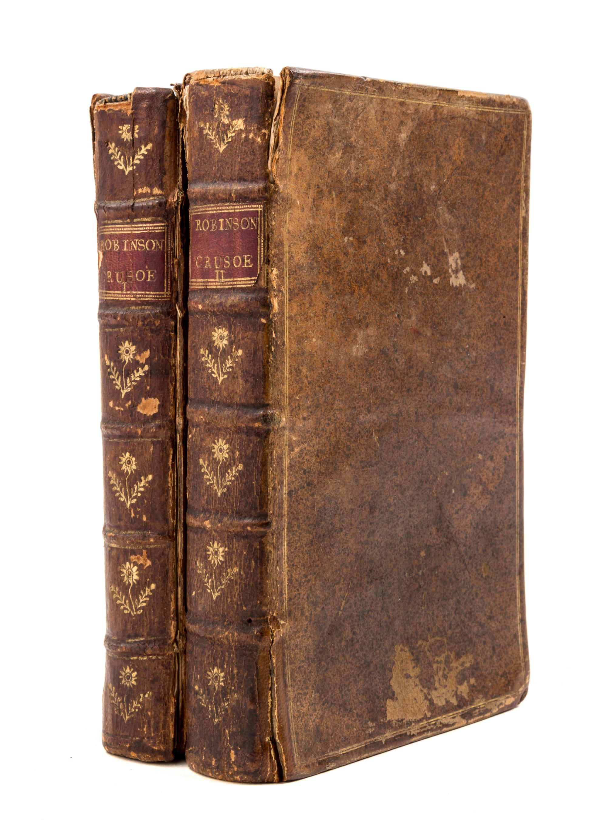 DEFOE, DANIEL. The Life and Strange Adventures of Robinson Crusoe. London, 1719. 2 vols.