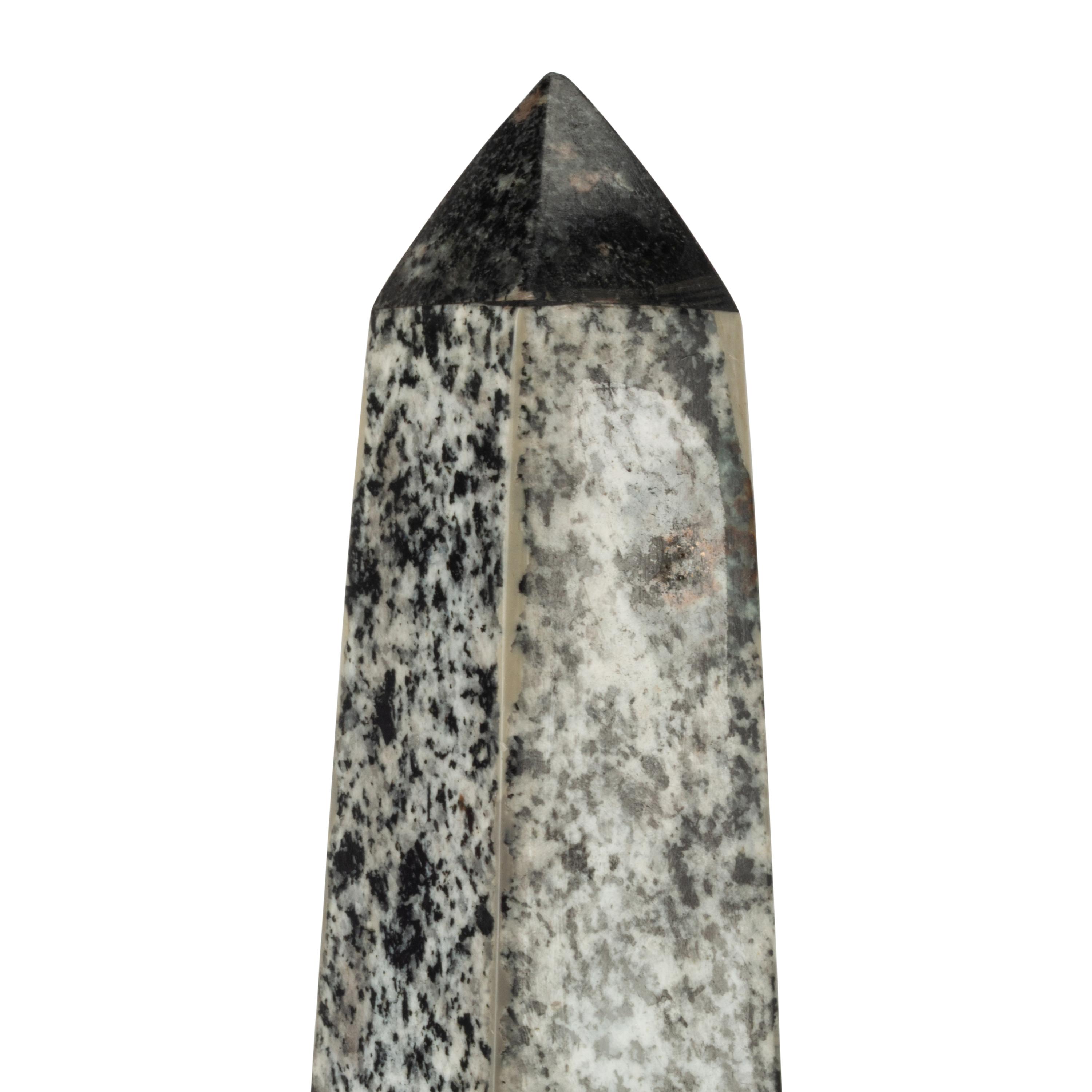 A Pair of Italian Granite and Gilt Bronze Mounted Obelisks