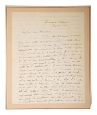 WASHBURNE, Elihu B. (1816-1887). Autograph letter signed ("E.B. Washburne") to President U.S. Grant, as Minister to France. Carlsbad, Bohemia, 24 July 1871.