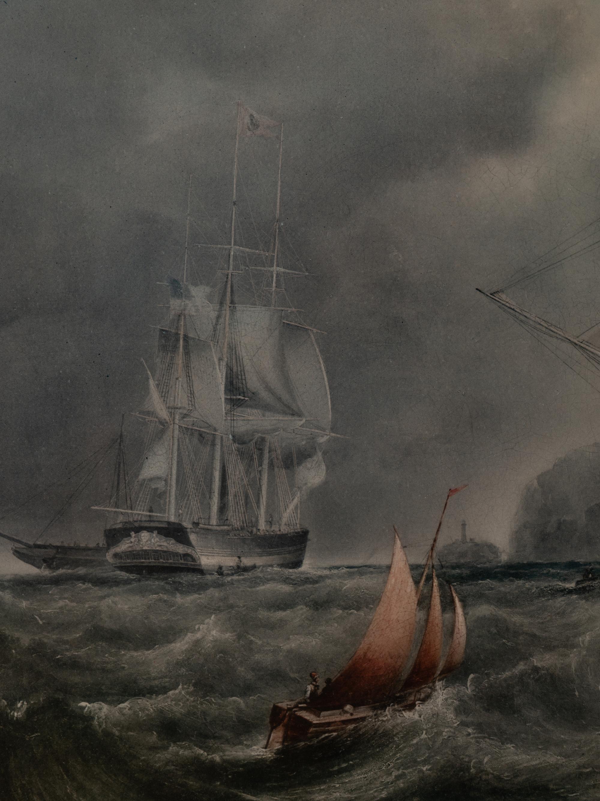 A 1925 lithograph of SS Europe, Pioneer Ship of the Black Ball Line of America after Samuel Walters (British, 1811–1882)