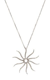 An 18 Karat White Gold and Diamond Pendant, 5.60 dwts.